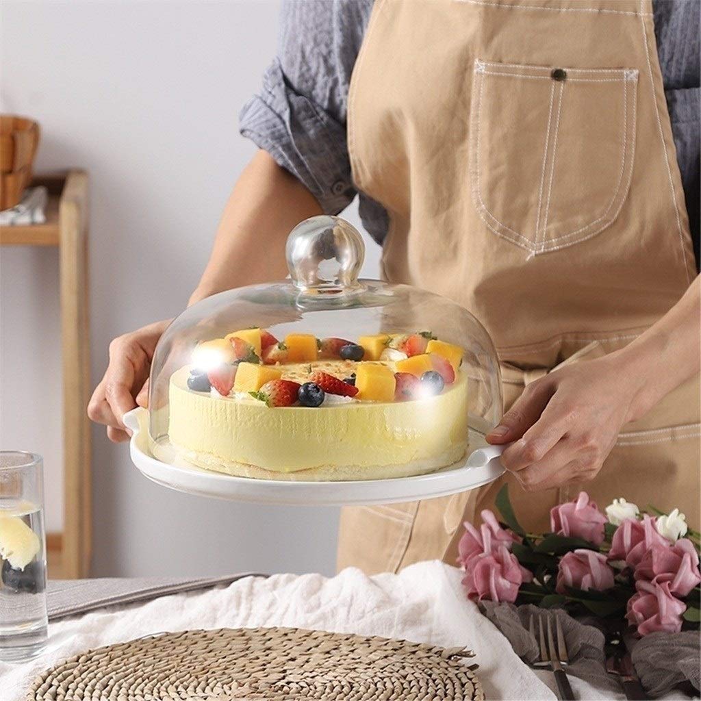 Amazon｜陶磁器食器でガラスケーキドーム、ケーキカバー食糧カバー